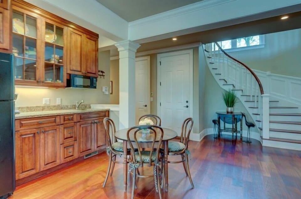 First floor living area and kitchenette