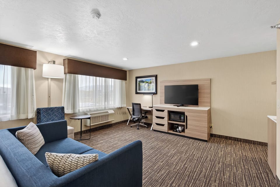Executive Room, 1 King Bed, Non Smoking, Refrigerator | Pillowtop beds, in-room safe, desk, iron/ironing board