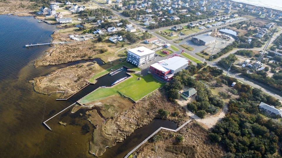 Arial view of Watermen's Retreat Resort