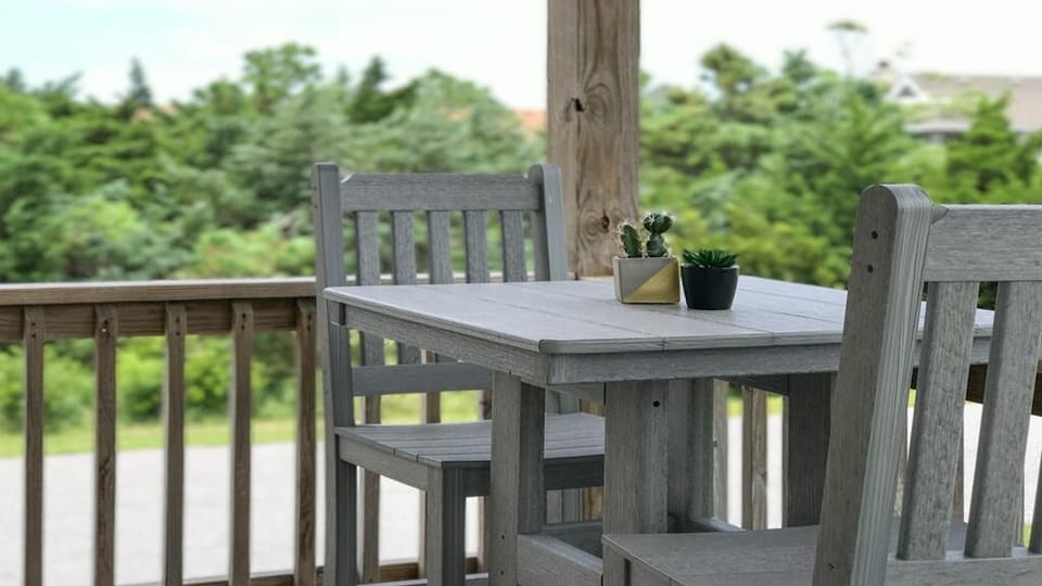 Deck with Outdoor Seating & Quiet Street View