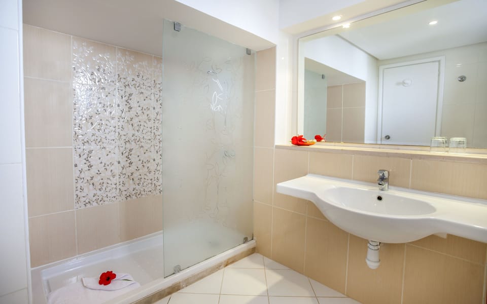 Free toiletries, hair dryer, towels