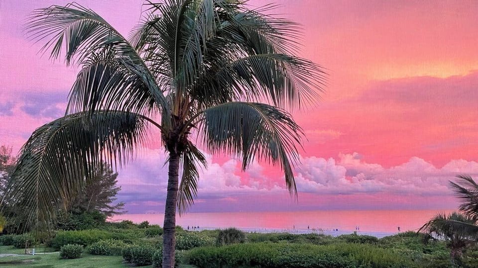 The colors of sunset are exceptional.