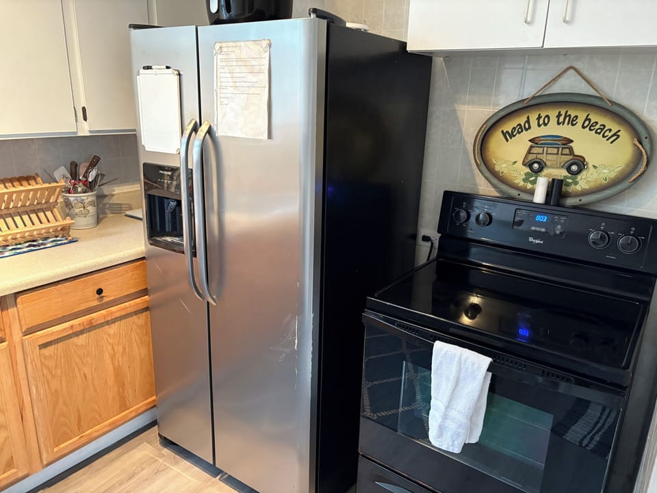 Full refrigerator and stove