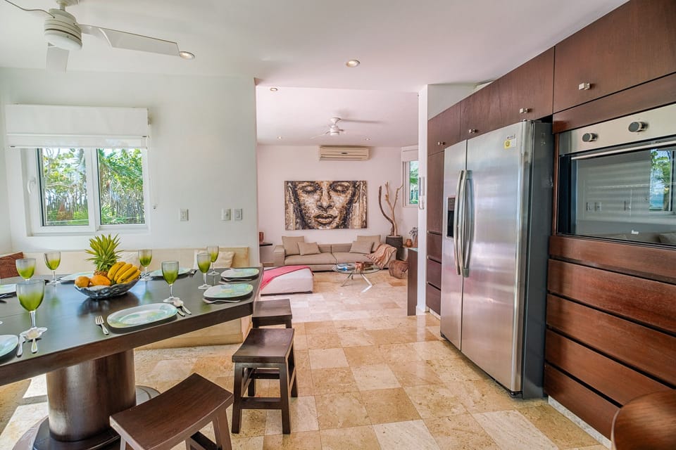 Full kitchen - Casa Bella Akumal Mexico Vacation Rental