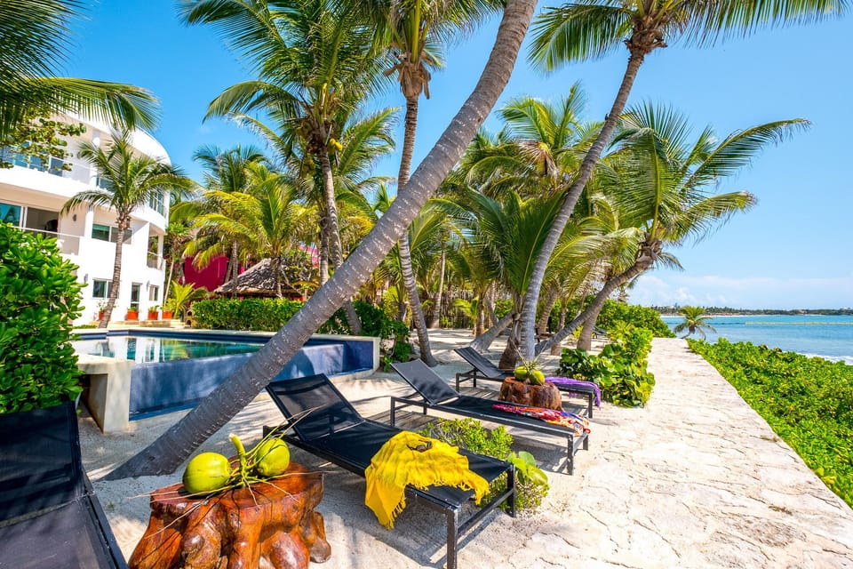 Exterior facing the Caribbean - Casa Bella Akumal Mexico Vacation Rental