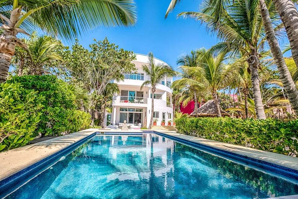 Pool view - Casa Bella Akumal Mexico Vacation Rental