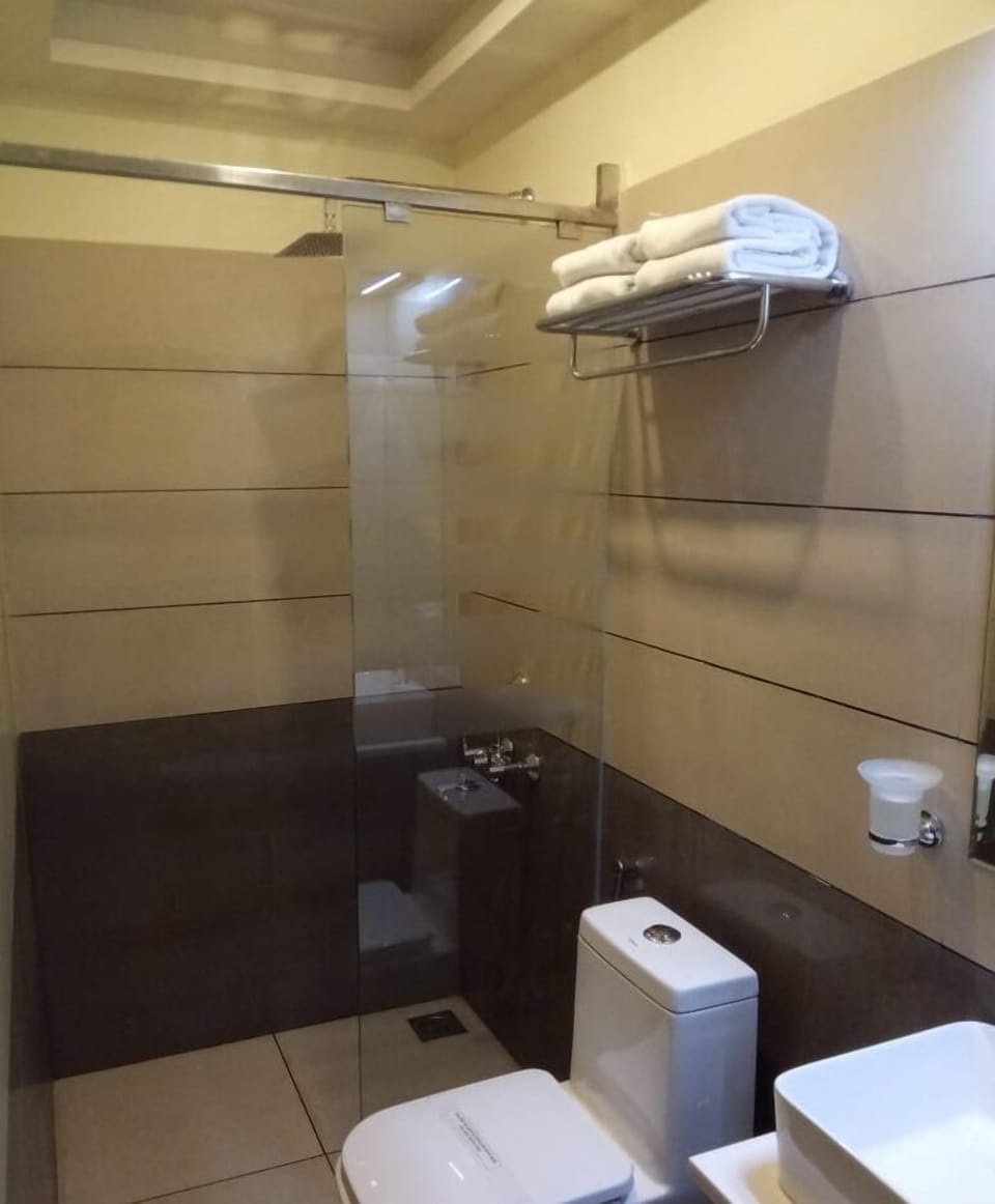 Luxury Double Room | Bathroom | Shower, free toiletries, towels, soap