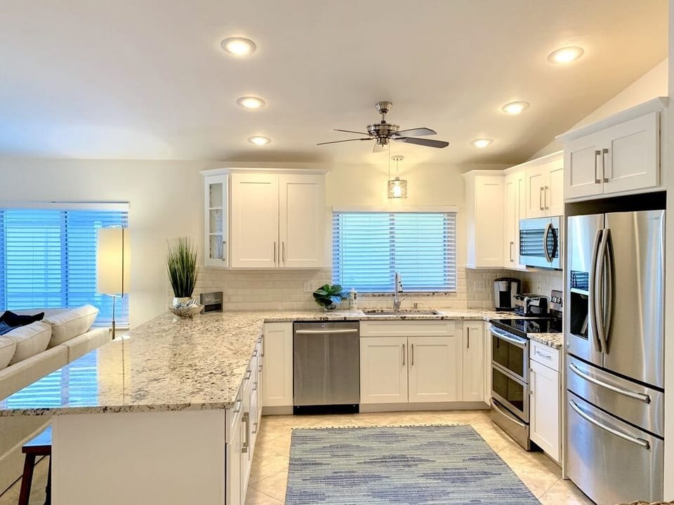 Beautiful kitchen with seating for four.