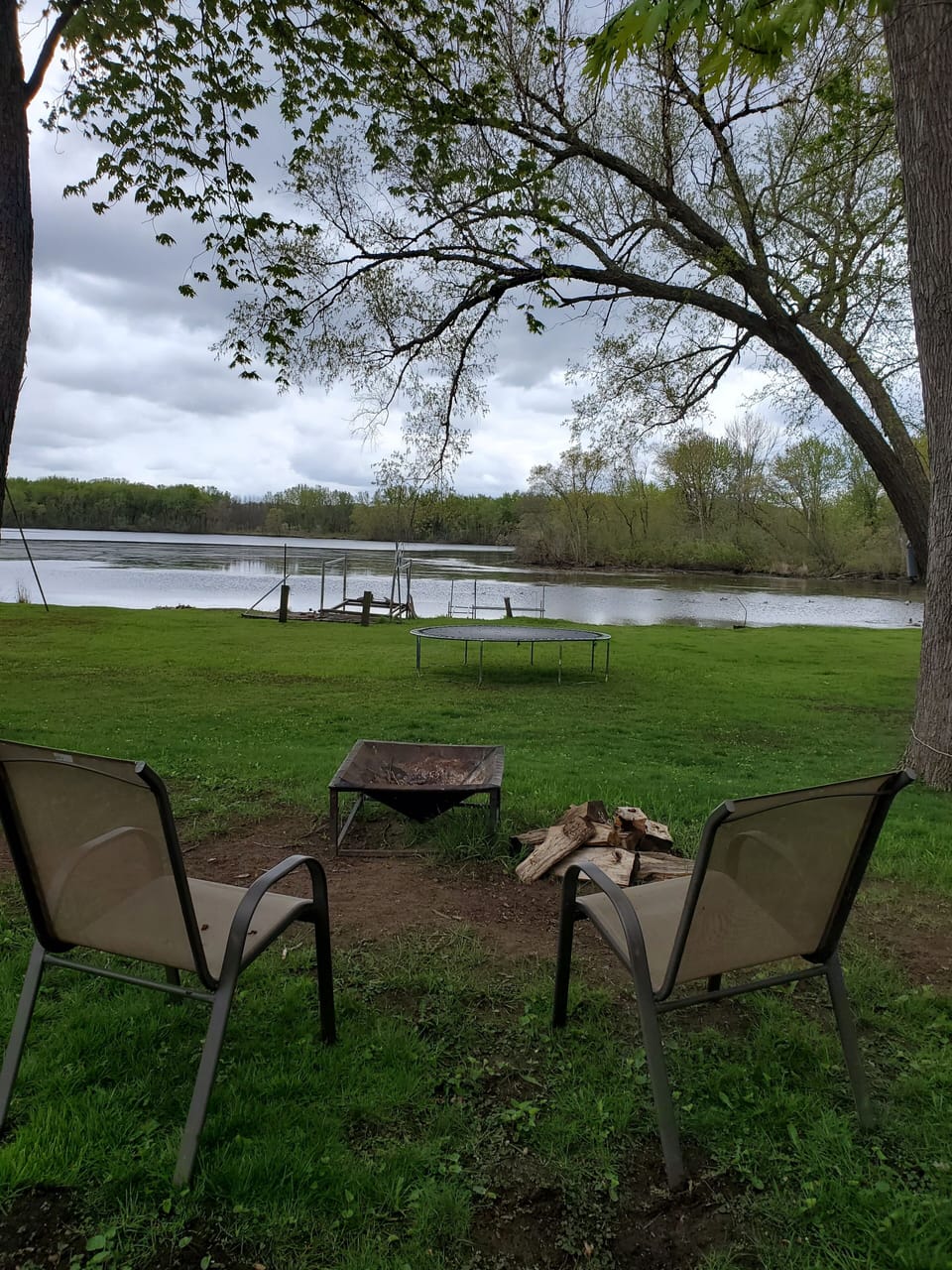 area for fire,  with view of the lake