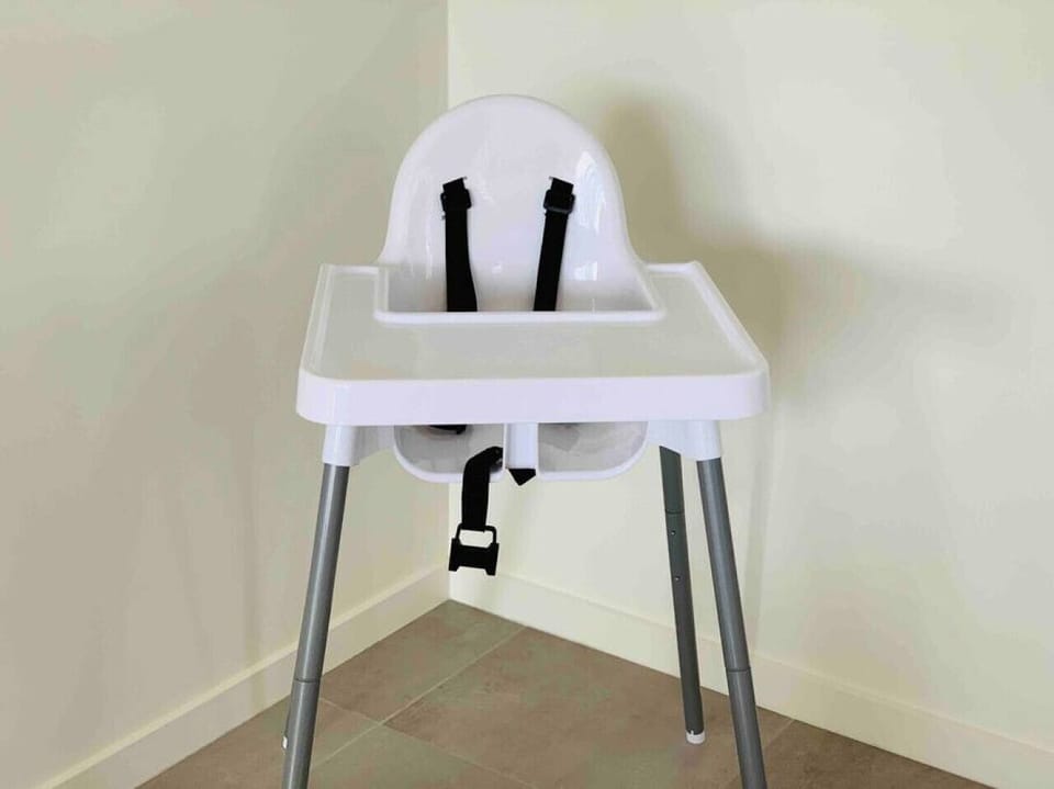 High chair available for small children