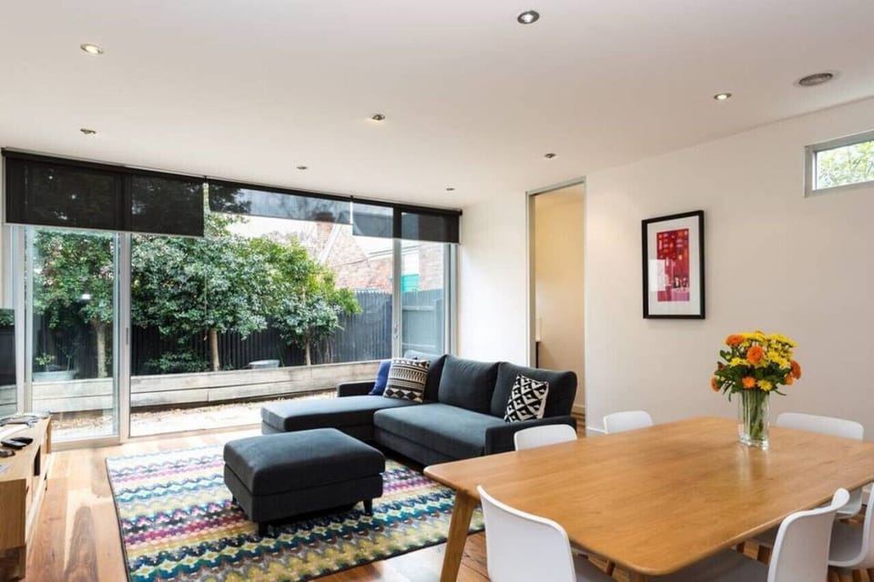 Comfortable lounge with ottoman to relax and unwind