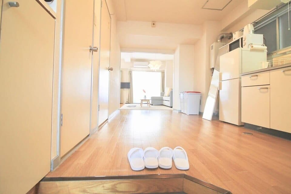 Entrance area with slippers