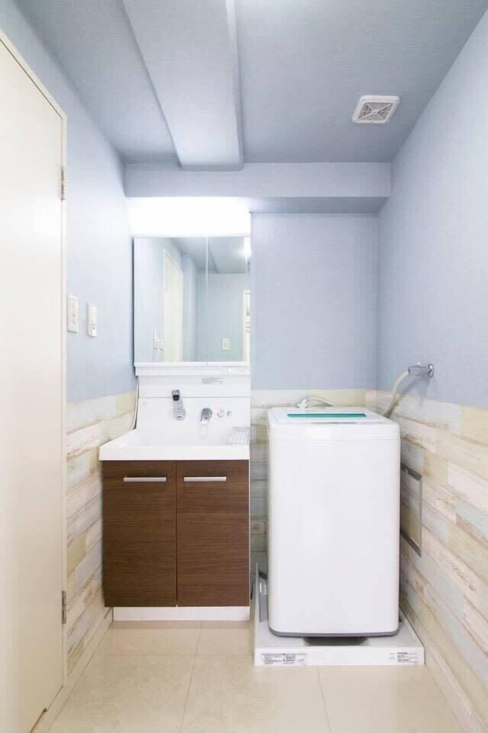 Bathroom Sink and Washing Machine
