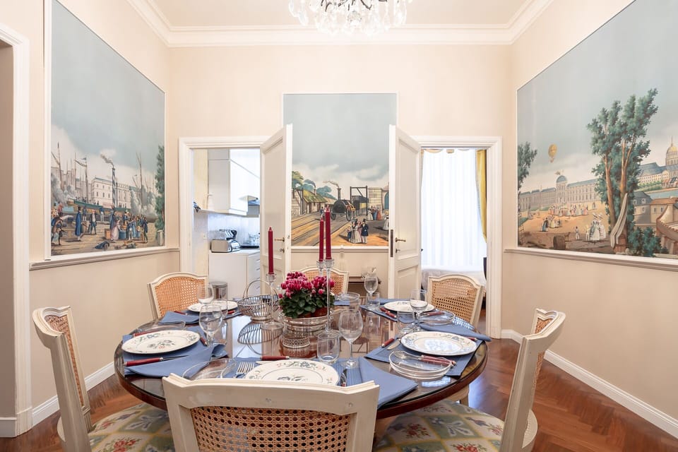 Dining room with a large table ideal for gathering with family and friends