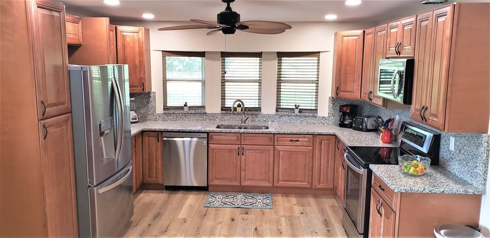 Kitchen with all Stainless Steel Appliances