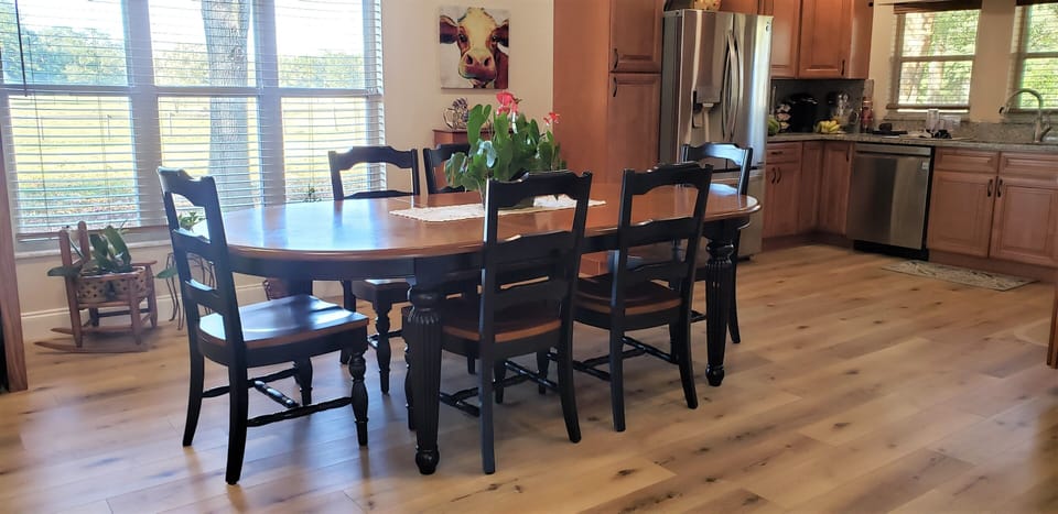 Dining Room Table with view to the west