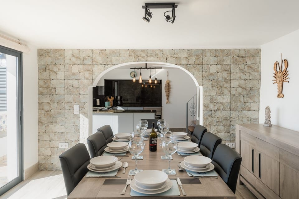 Dining for eight, looking towards kitchen
