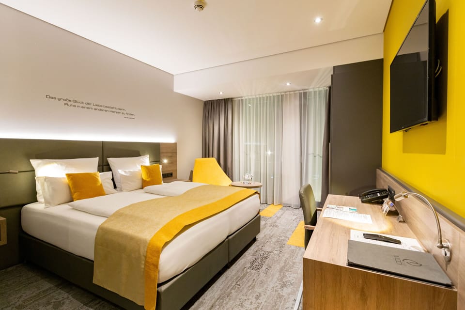 Comfort Double Room | Premium bedding, in-room safe, desk, laptop workspace