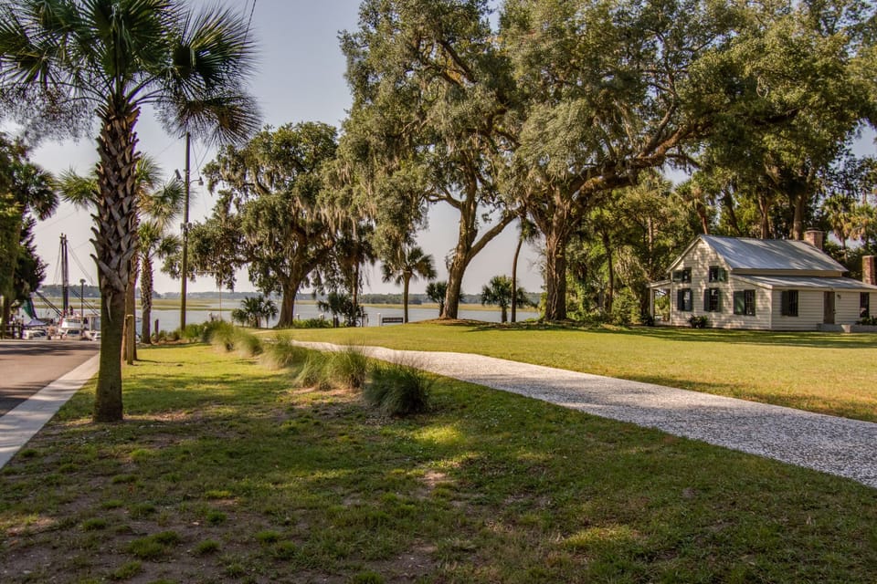 The Corner Cottage is just steps to the May River from the house.  