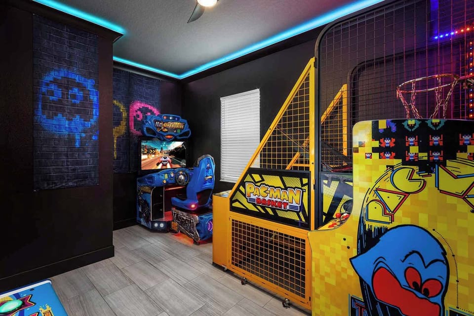Arcade w/ Basketball Machine & More