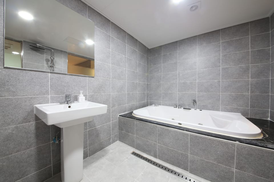 Shower, free toiletries, hair dryer, slippers