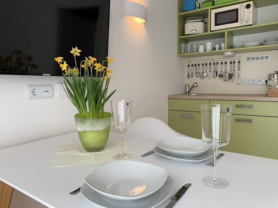 Family Suite, 1 Bedroom, Accessible, Terrace | Living area | 48-inch flat-screen TV with satellite channels, TV, heated floors