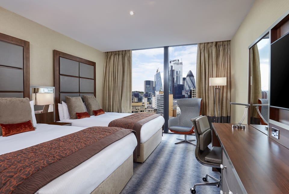 In-room safe, desk, laptop workspace, blackout drapes