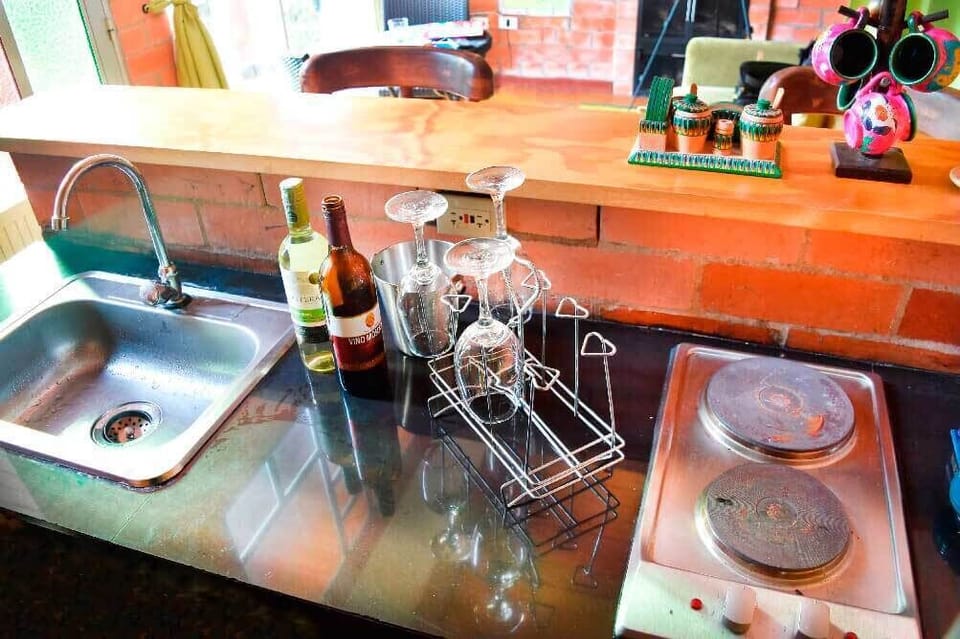 Family Cabin | Private kitchen | Fridge, microwave, stovetop, dishwasher