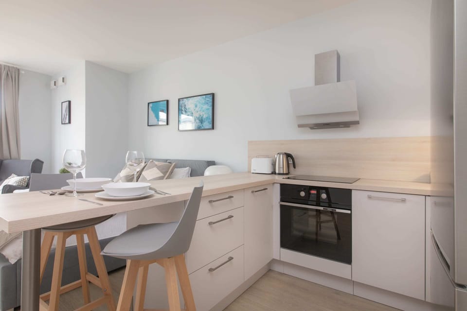 Superior Studio | Private kitchen | Fridge, oven, stovetop, dishwasher