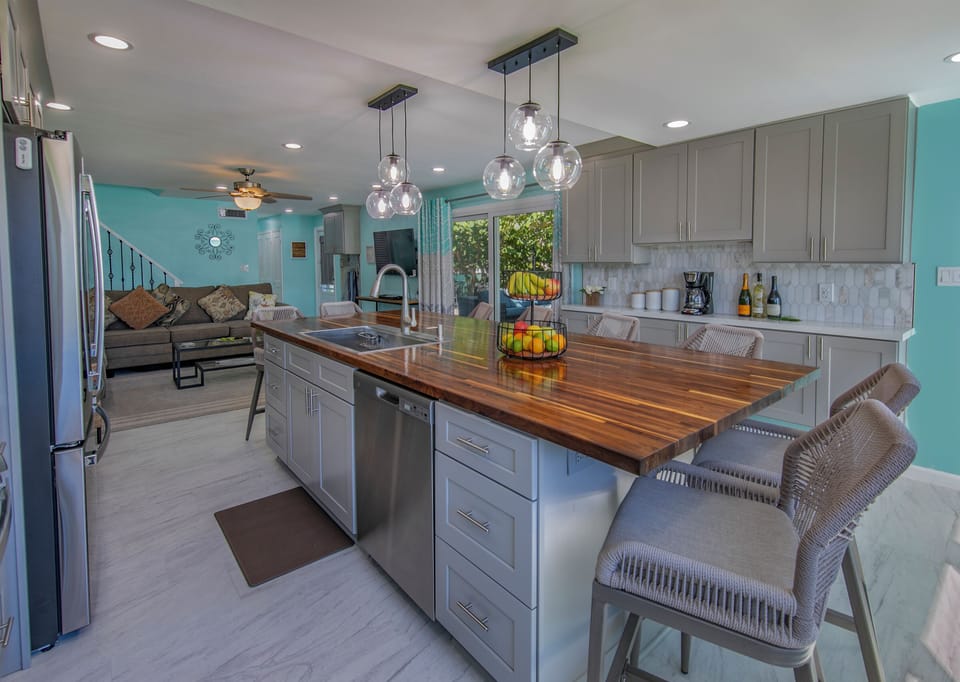 Comfortable living/kitchen are for all to gather