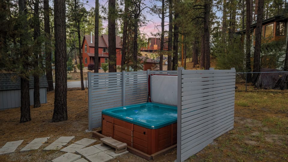Private Hot Tub - Private Hot Tub in backyard with privacy fence