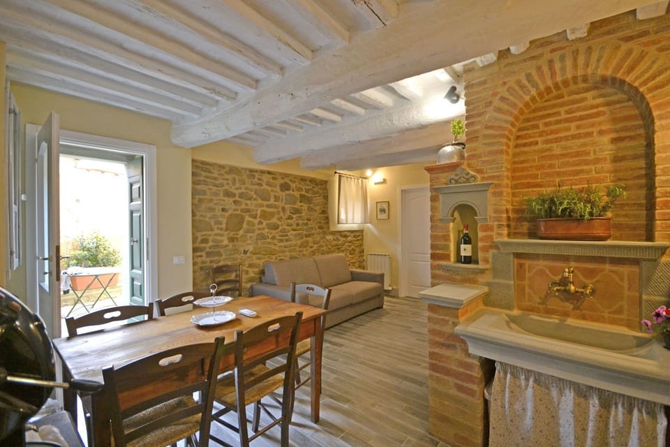 Living room and dining room