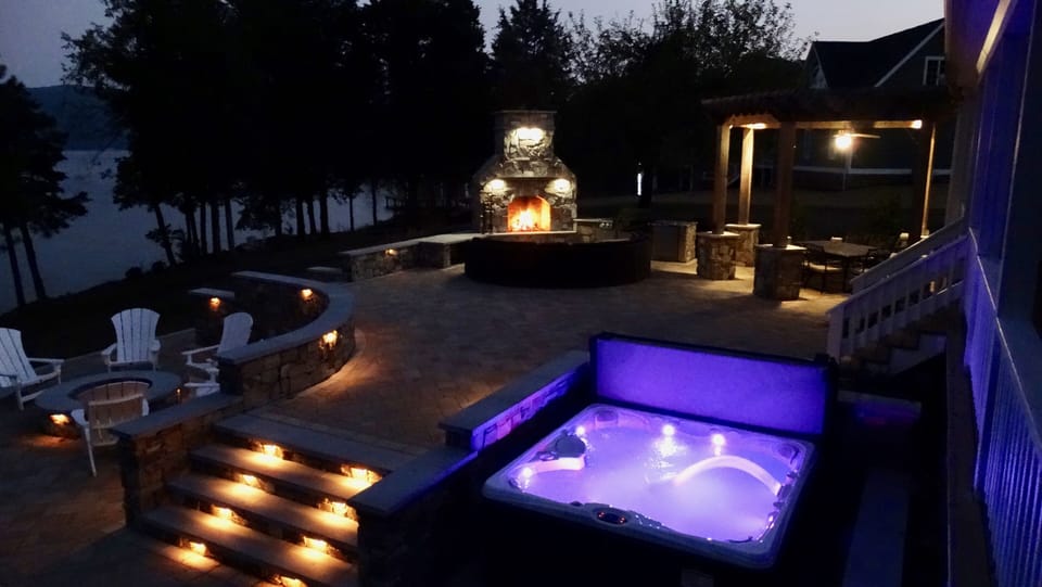 Dining area lighting;  patio accent lights for evening event