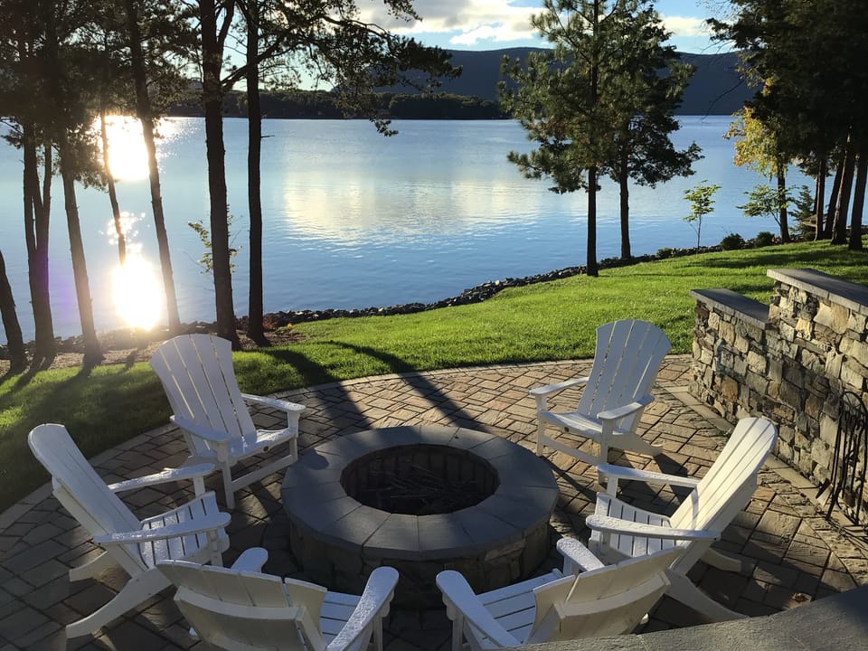 Firepit with wood provided