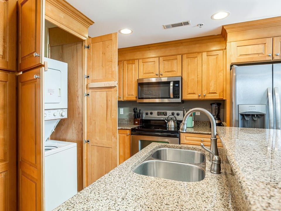 Stacked Washer and Dryer in Kitchen