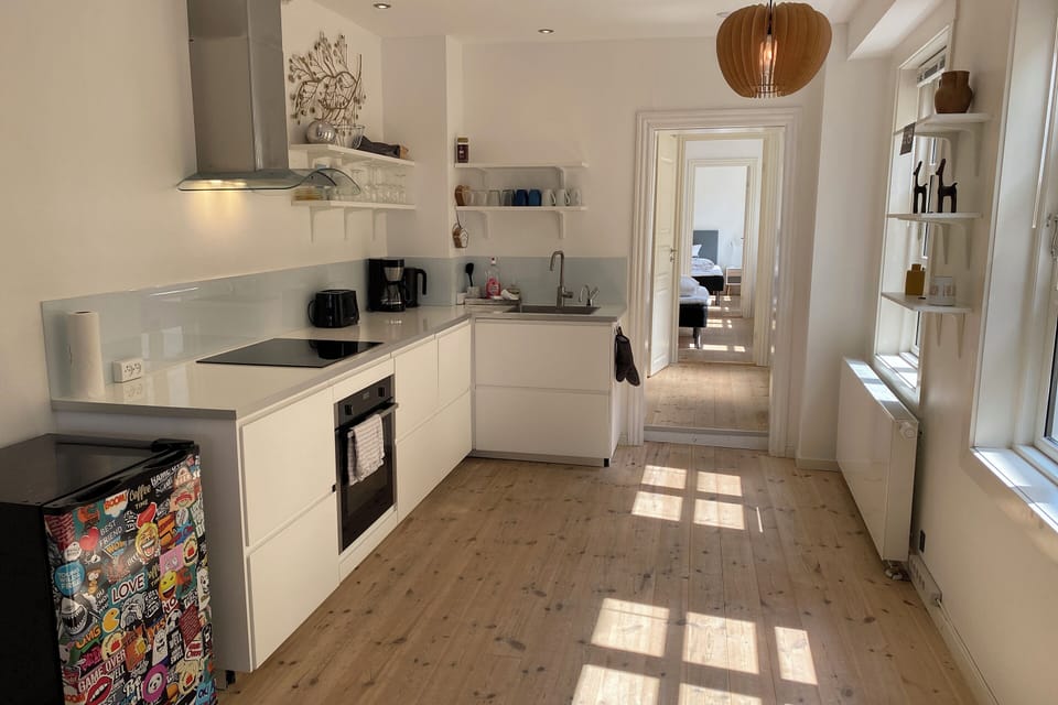 Fridge, oven, stovetop, dishwasher