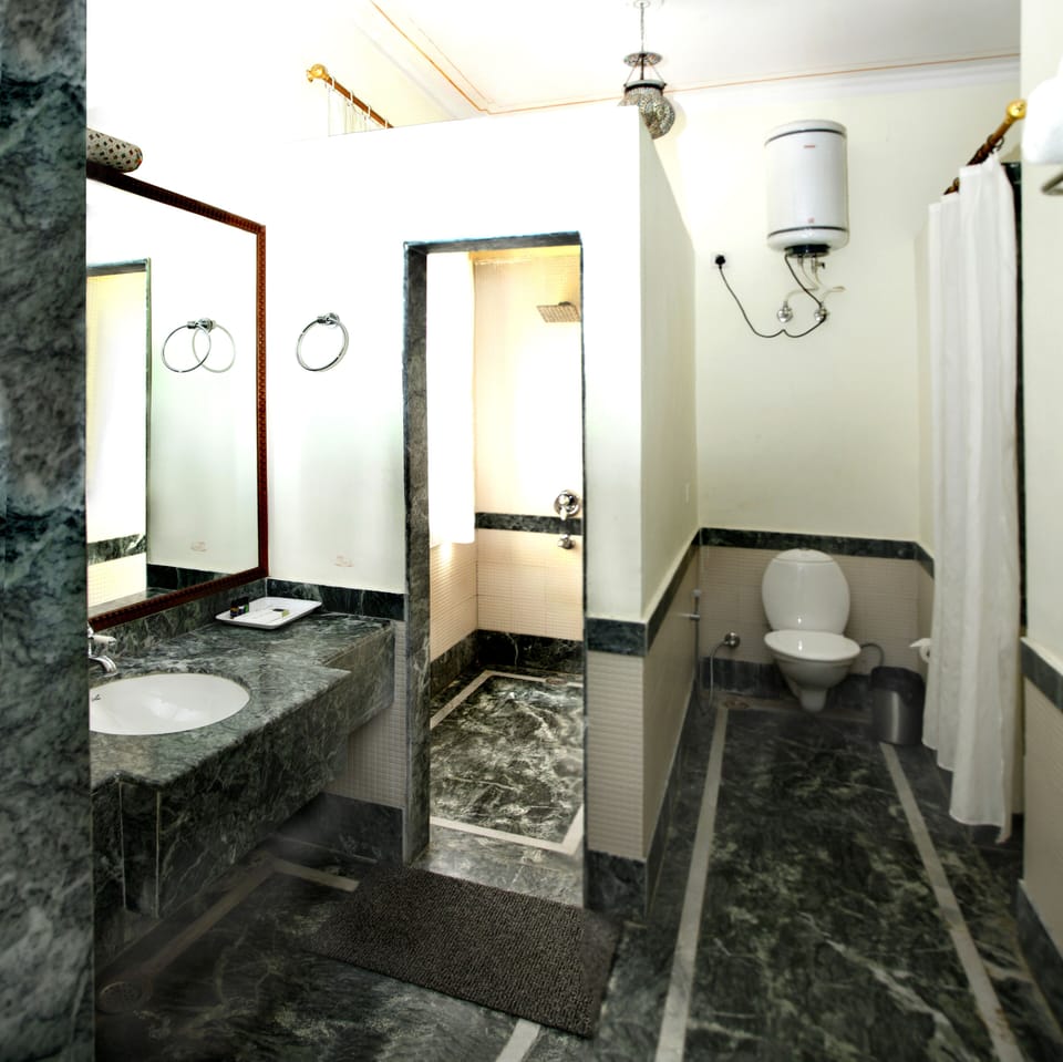 Executive Double Room | Bathroom | Shower, hydromassage showerhead, free toiletries, towels