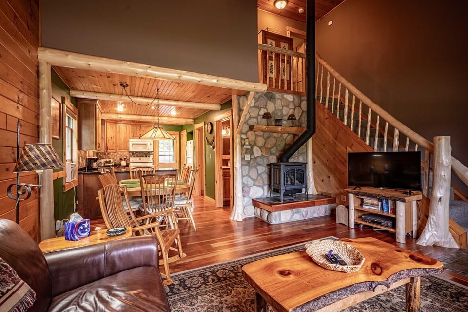 Great Room with Wood Burning Fireplace