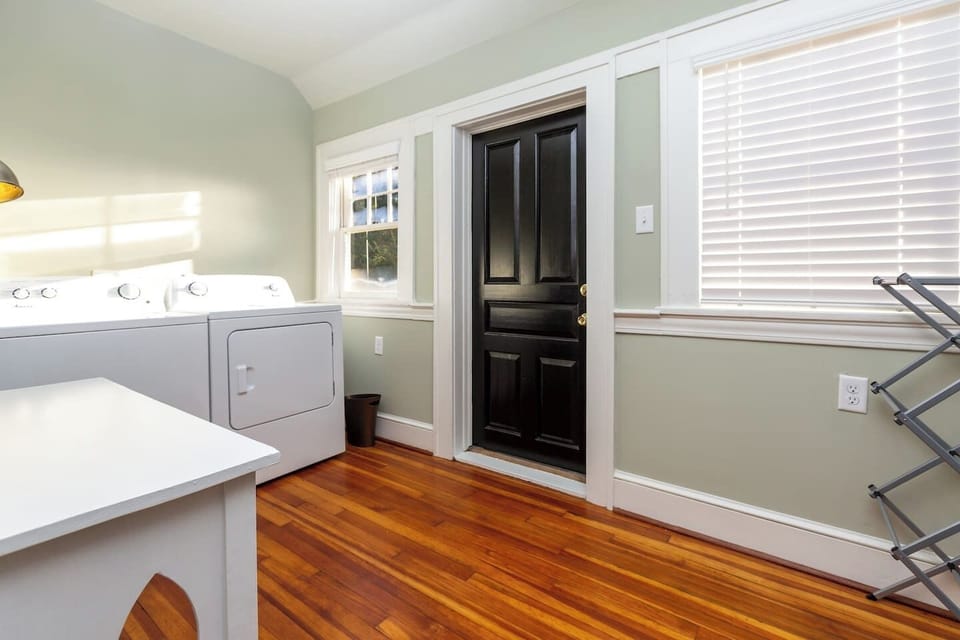 Upstairs laundry room at your disposal. There is even an iron and ironing board, as well as enough detergent for a few loads.