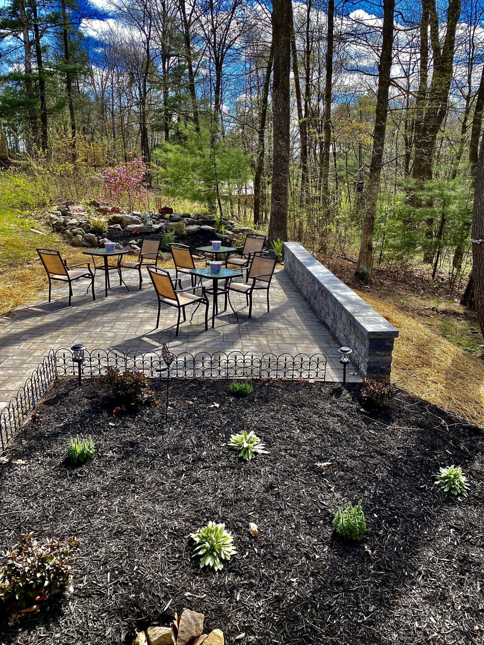 Outdoor bistro patio.