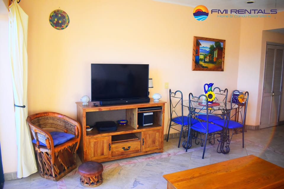 Living room and dining area