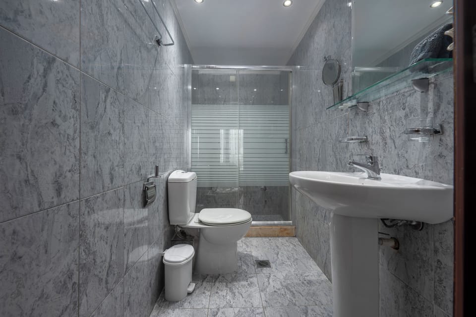 Comfort Double Room | Bathroom | Shower, free toiletries, hair dryer, towels