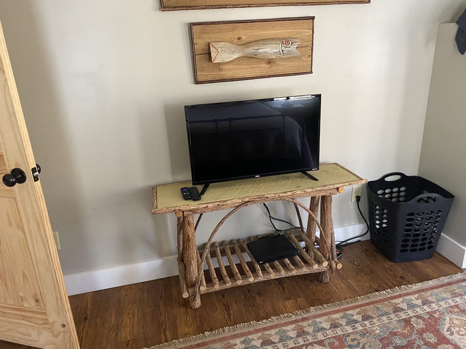 Smart TV and DVD located in Master Bedroom.