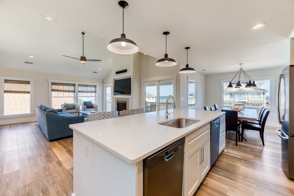 Third Level Kitchen with Ocean Views
