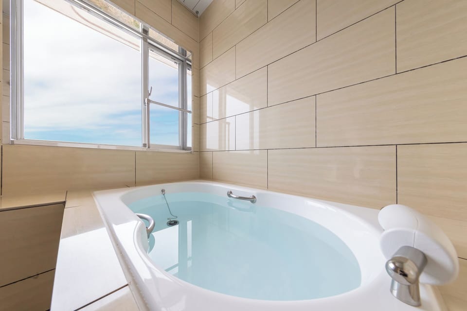 Free toiletries, hair dryer, slippers, electronic bidet
