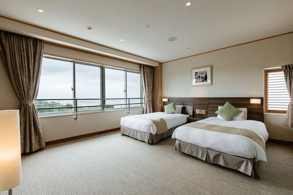 Japanese-Western Style Deluxe Room with View Bath, Non Smoking | In-room safe, bed sheets