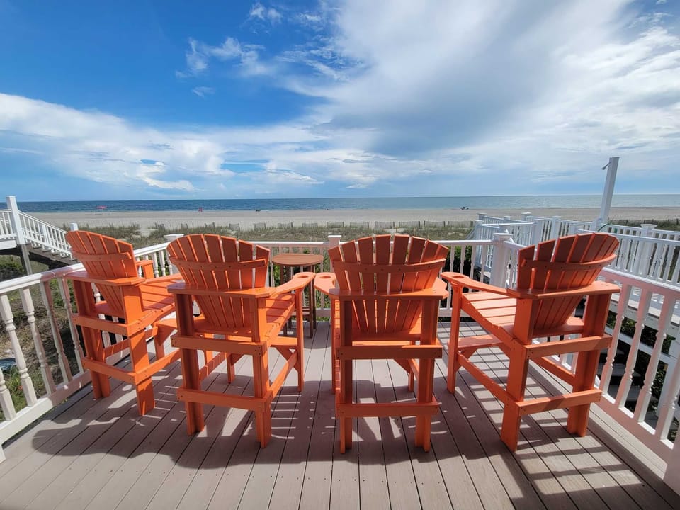 Rear Deck - New Poly Adirondacks, Bar Chairs and Rockers!