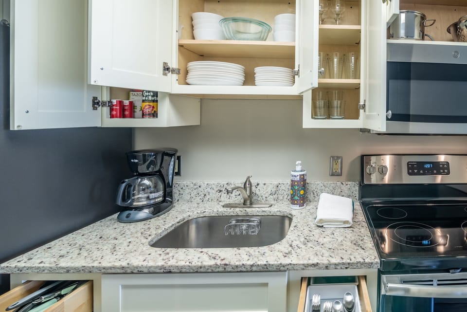 Fully stocked kitchen 