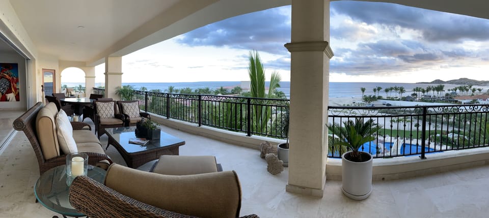 View of beach and Sea of Cortez