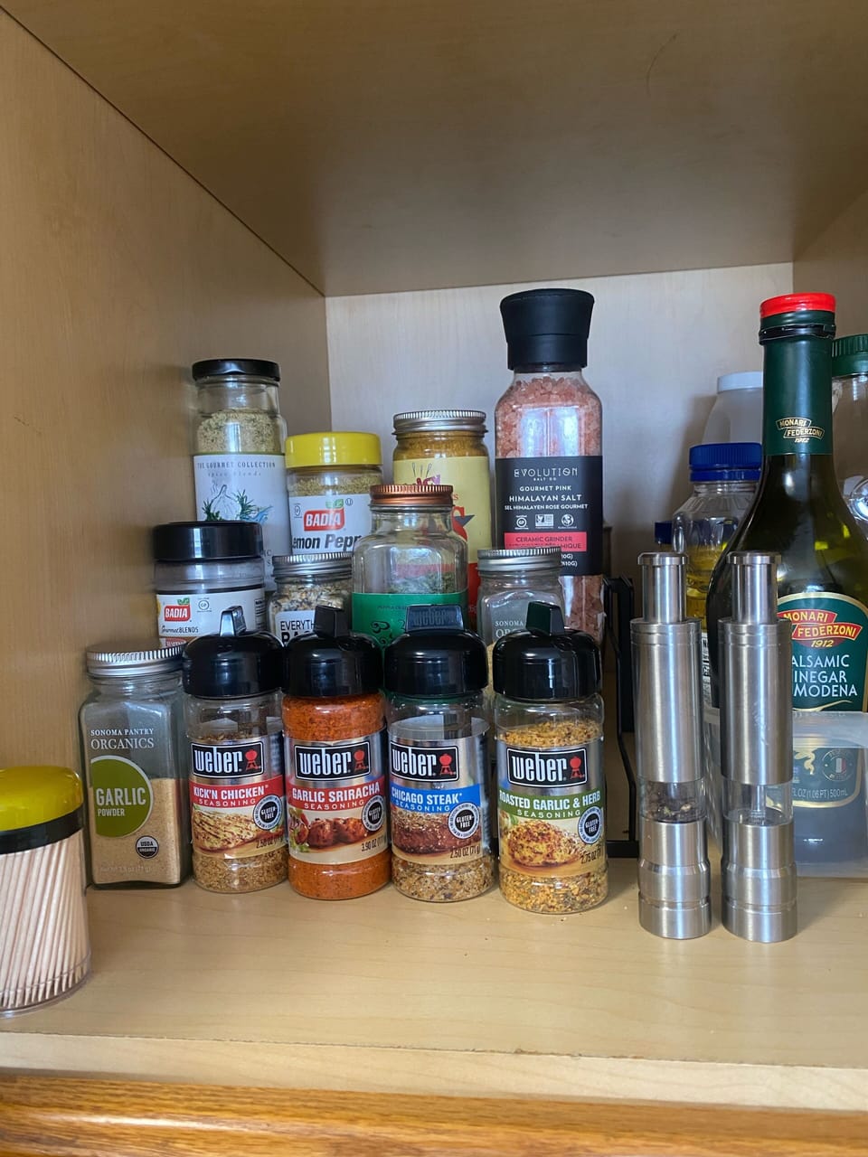Assorted spices for cooking and grilling.
